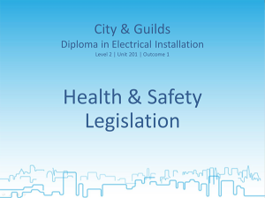 Picture of Lessons for Diploma in Electrical Installations (Health & Safety)