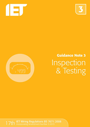 Picture of  Guidance Note 3: Inspection & Testing, 7th Edition